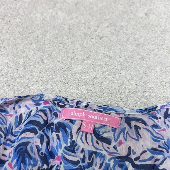 Simply Southern Kimono Women’s Multicolored Short Sleeve Size S-M - Picture 10 of 12